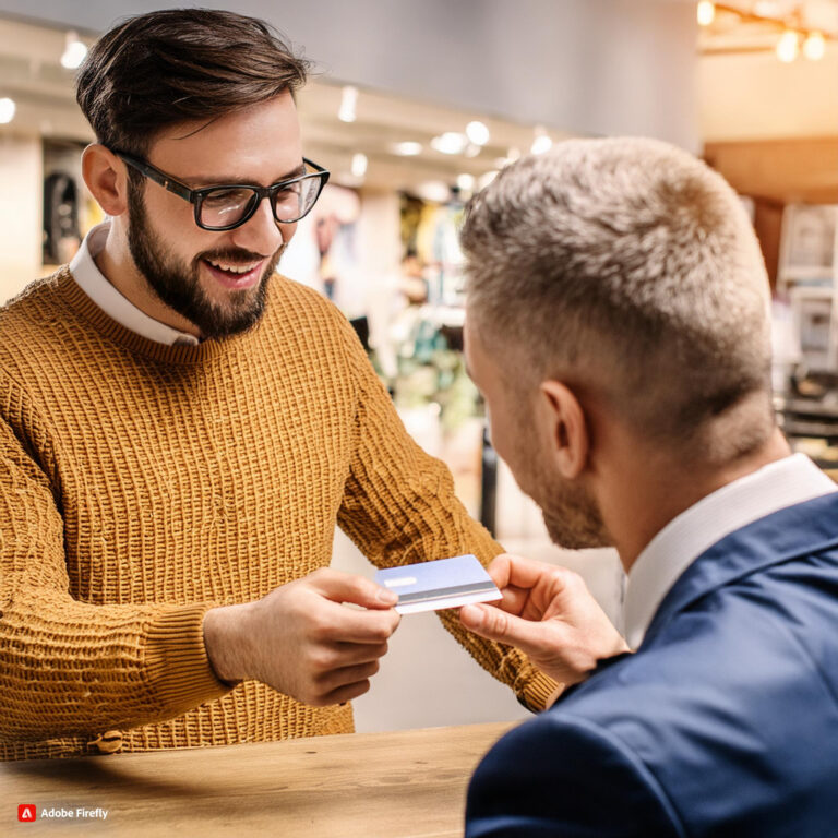 Consumer using a loyalty card at merchant location