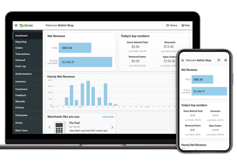 Clover dashboard