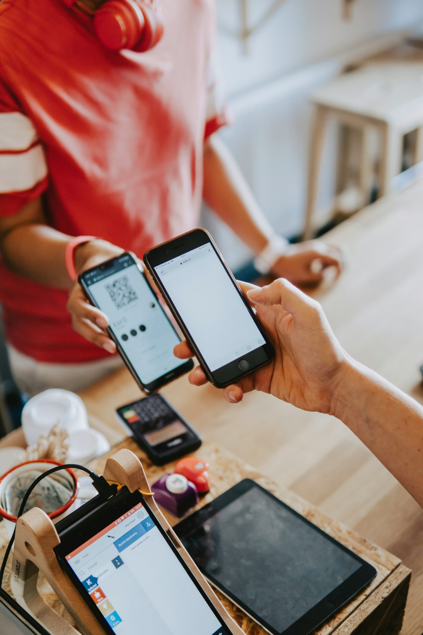 Person making digital payments