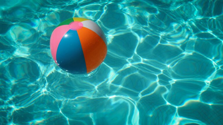 Beach ball during summer