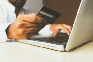 Man paying by credit card