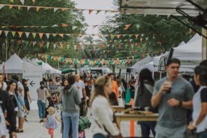 People in a festival